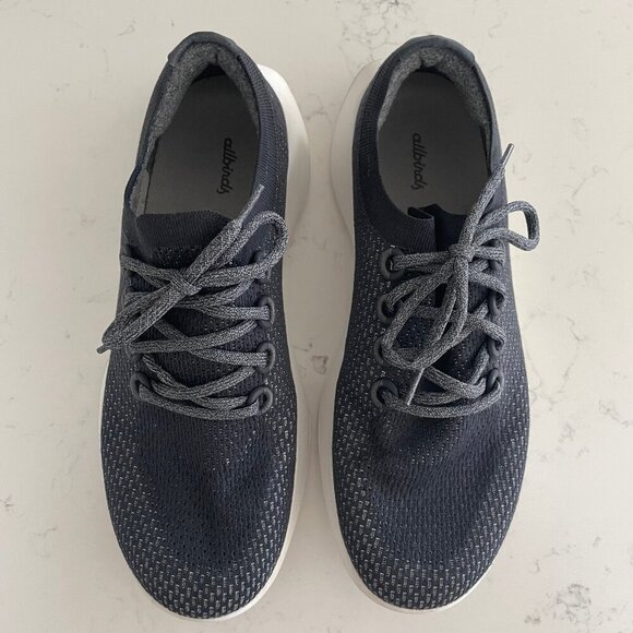 Allbirds Tree Dashers Slip On 0220 RM1 Mesh Wool Sneakers Dark Blue Grey Sz 12.5 - Picture 2 of 13